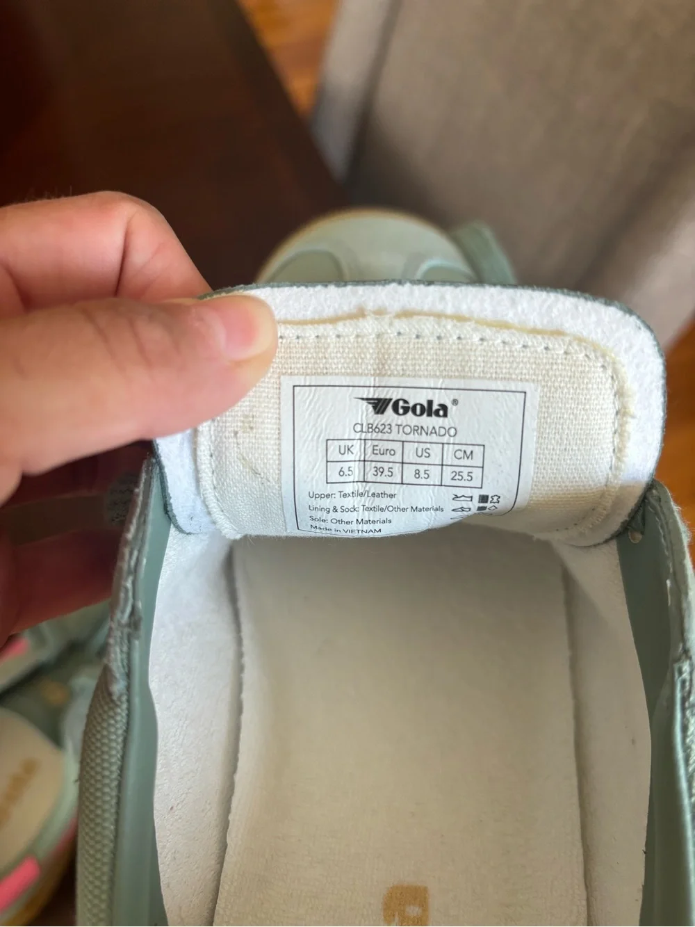 Gola Tornado Sneakers in Sage Green and White
